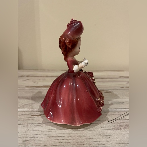 Vintage Arnart Cherchez La Femme Figurine Lady Dress /w Roses #7616 Japan 1950 - Picture 4 of 8